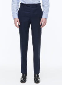 Costume ajusté et boutonné en laine - Marine