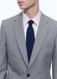 Fitted button-down wool suit - Plume