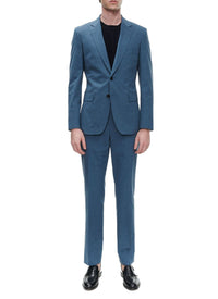 Costume en coton sablé - Bleu clair