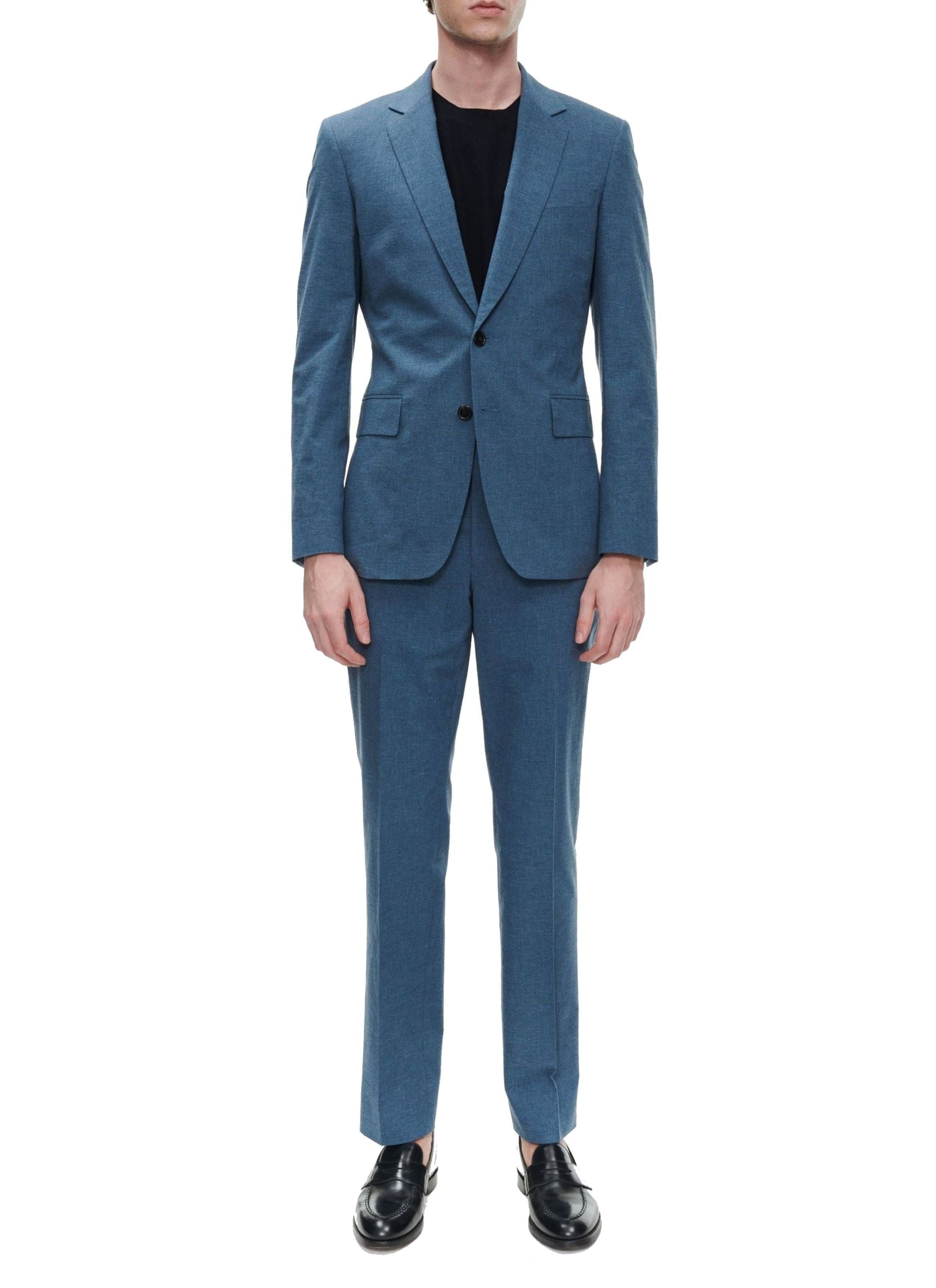 Costume en coton sablé - Bleu clair