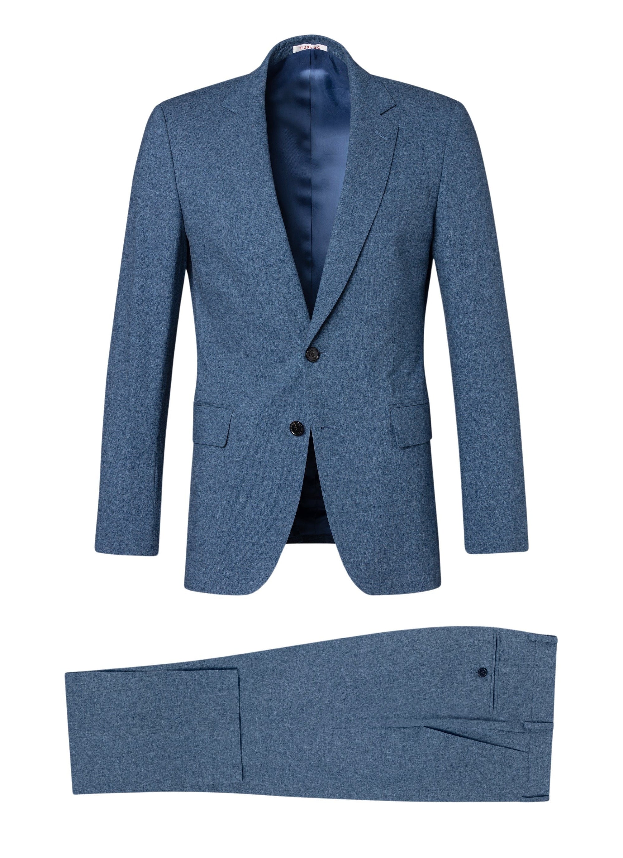 Costume en coton sablé - Bleu clair