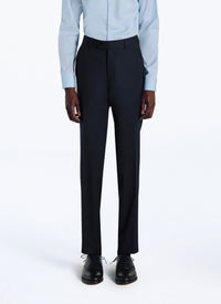 Costume ajusté et boutonné en laine - Marine