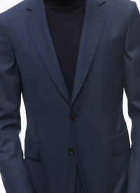 Costume ajusté et boutonné en laine - Encre