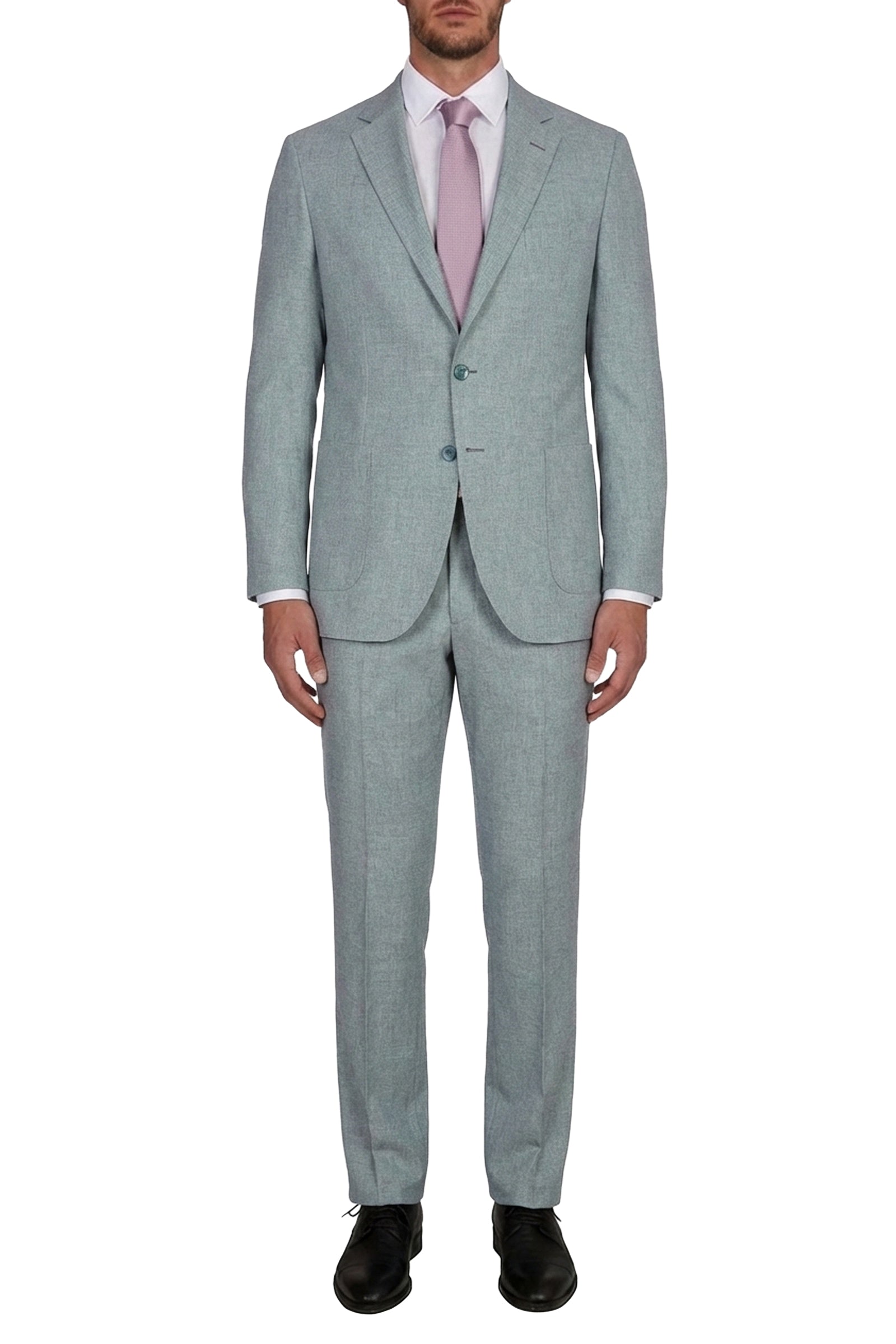 Blazer à texture tissée en soie et cachemire - Gris