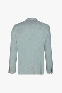 Blazer à texture tissée en soie et cachemire - Gris