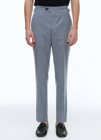 Costume en laine pied de poule - Bleu