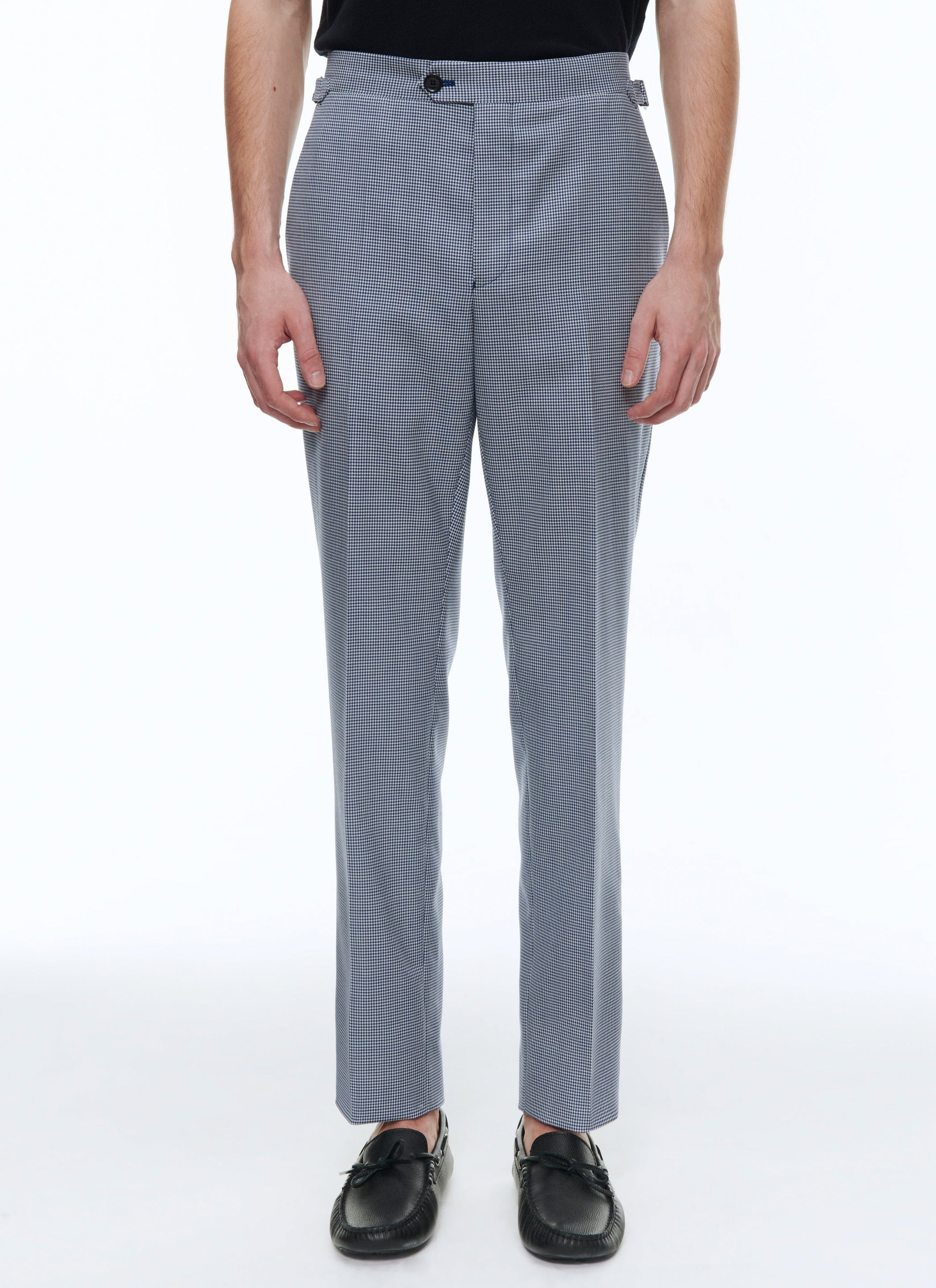 Costume en laine pied de poule - Bleu