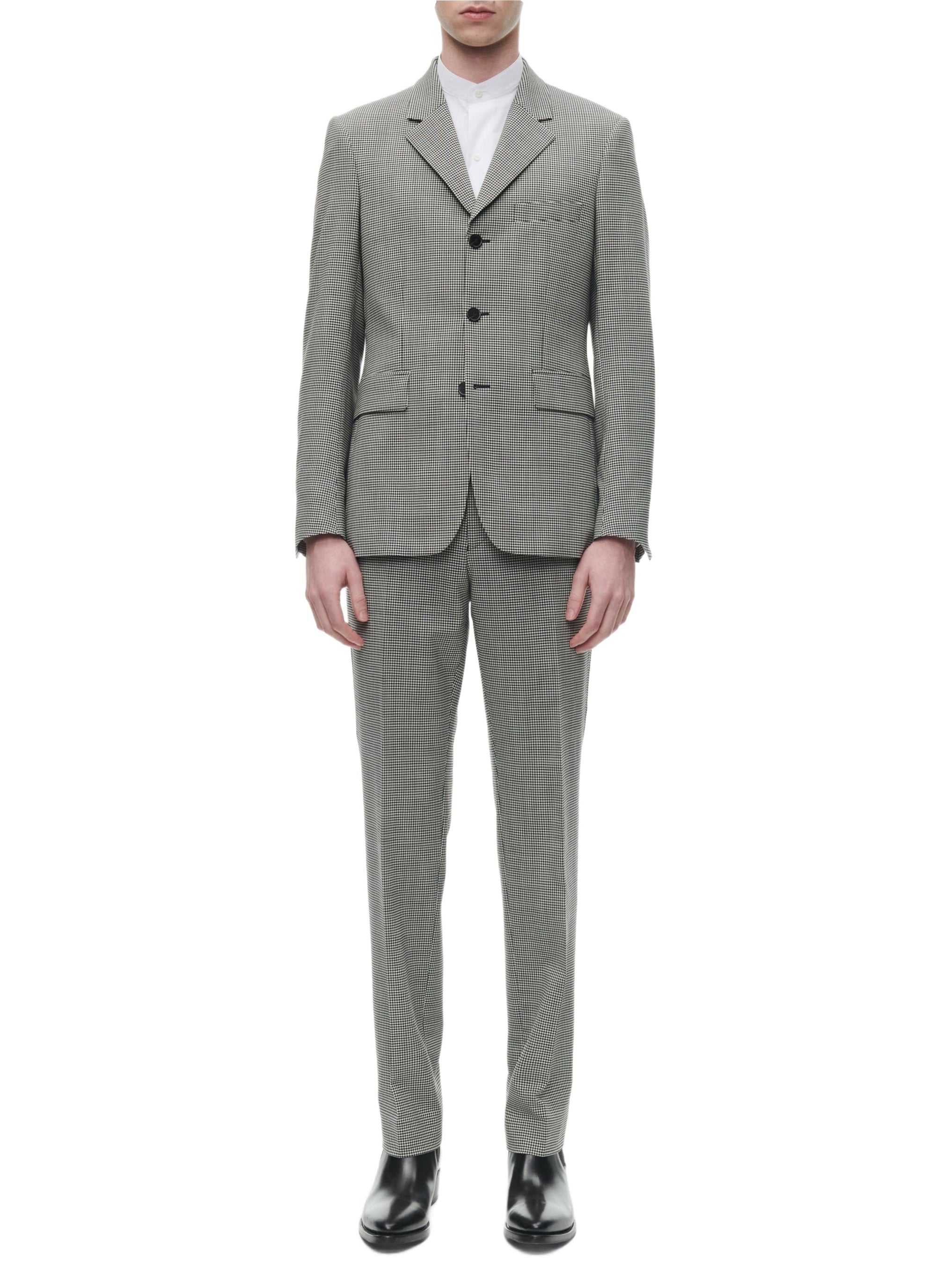 Fitted 3-button suit in wool - Grey