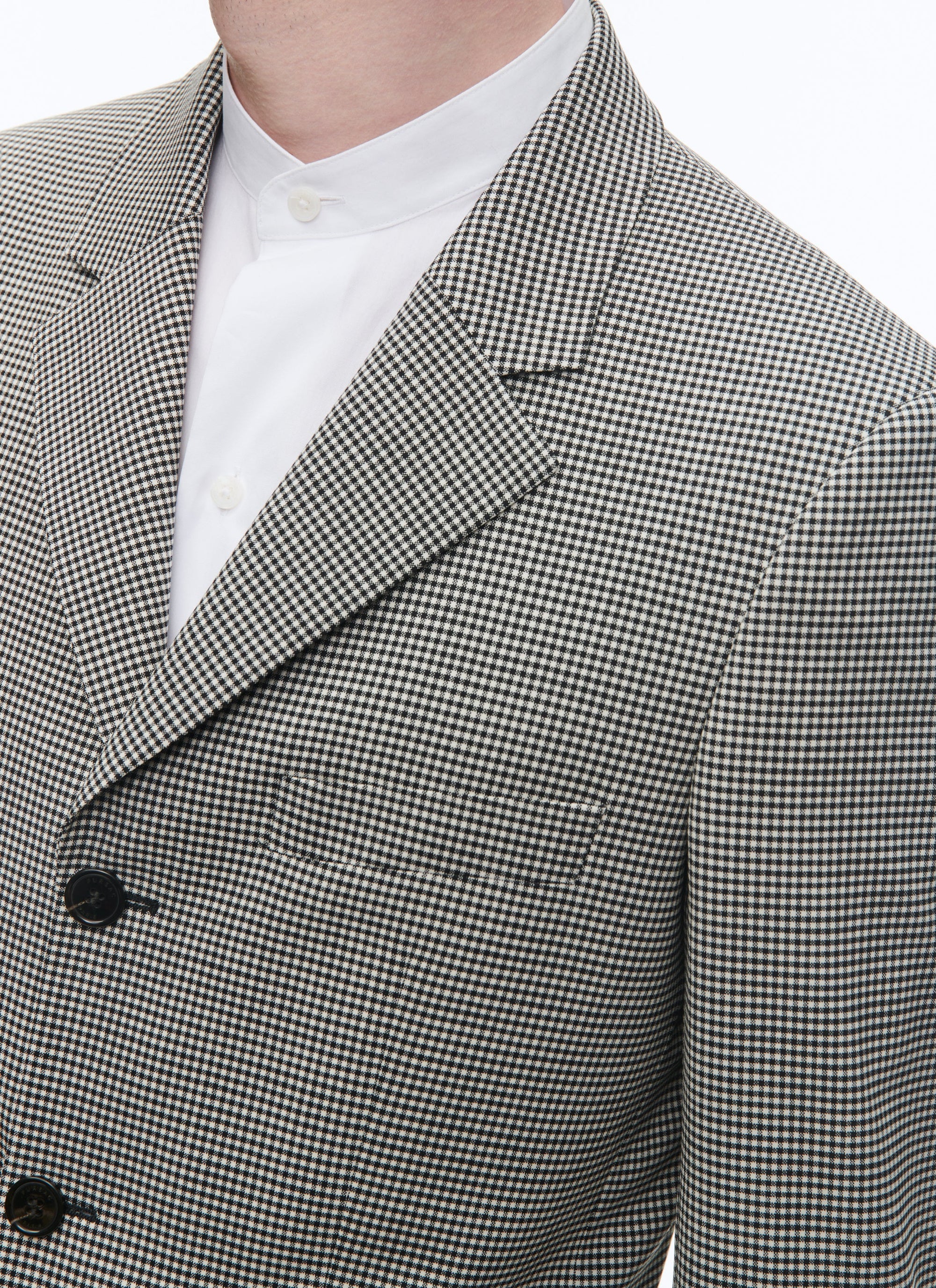 Fitted 3-button suit in wool - Grey