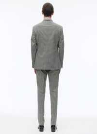 Fitted 3-button suit in wool - Grey