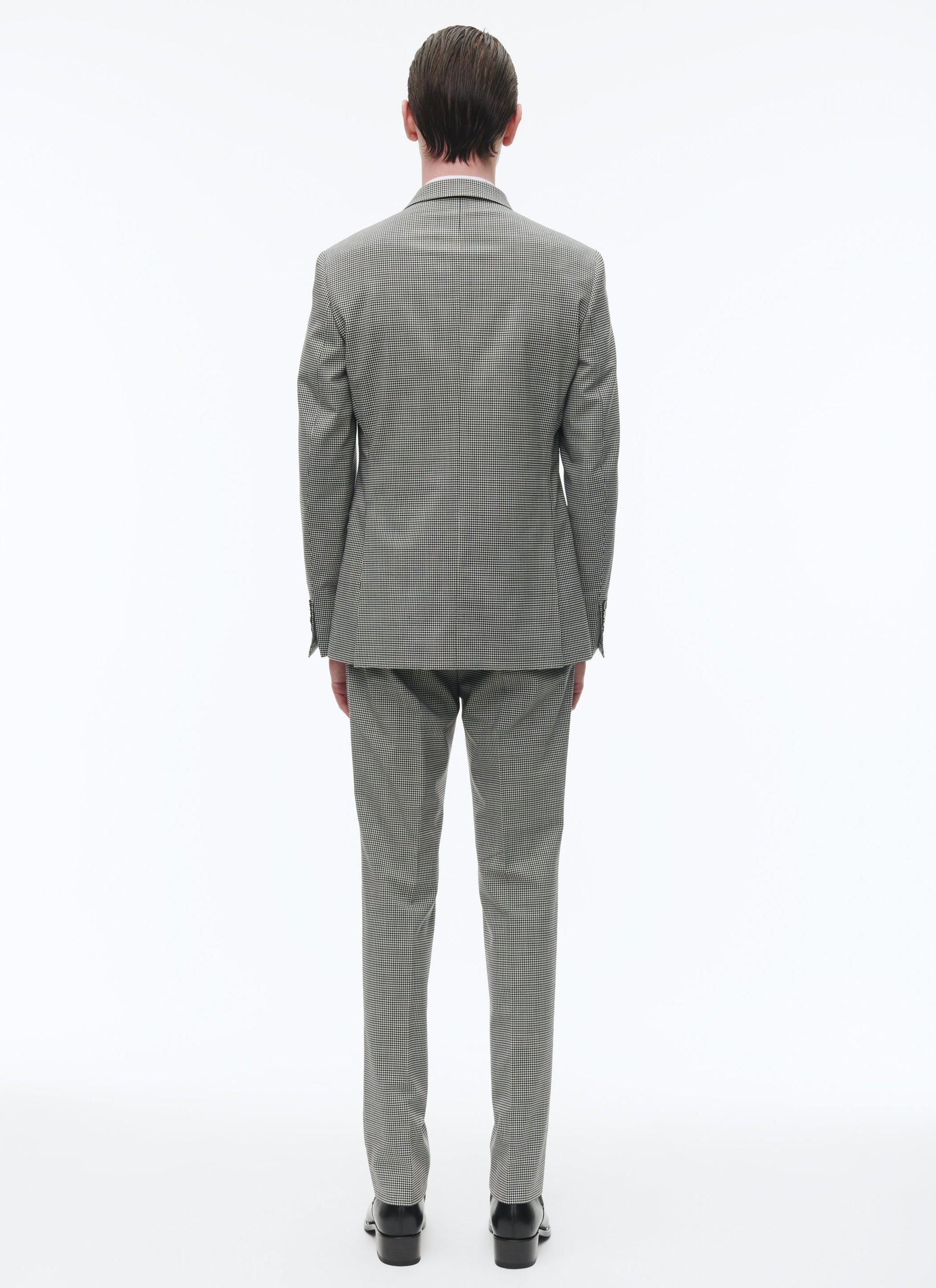 Fitted 3-button suit in wool - Grey