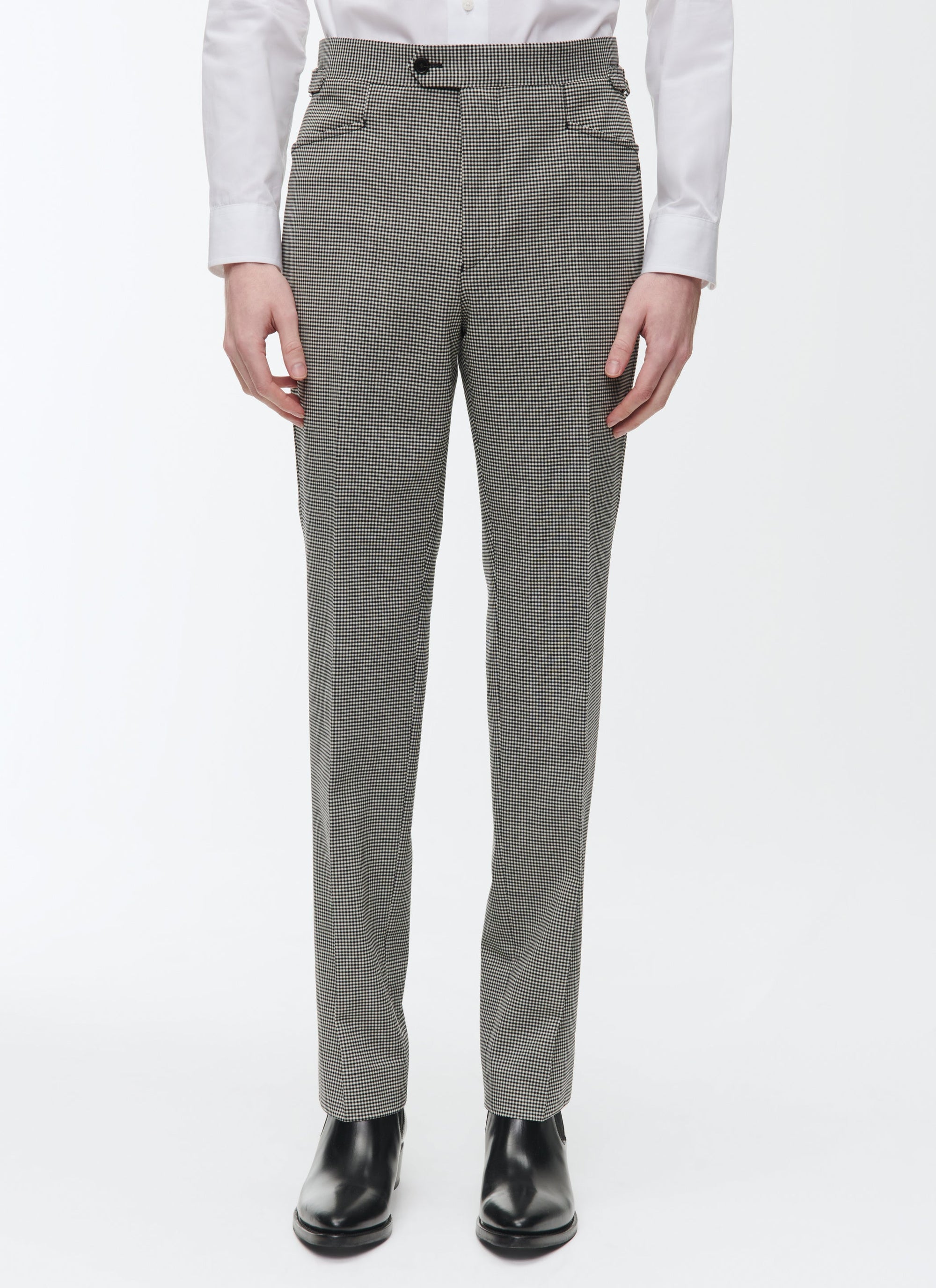 Fitted 3-button suit in wool - Grey