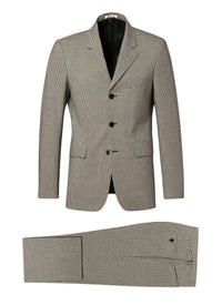Fitted 3-button suit in wool - Grey