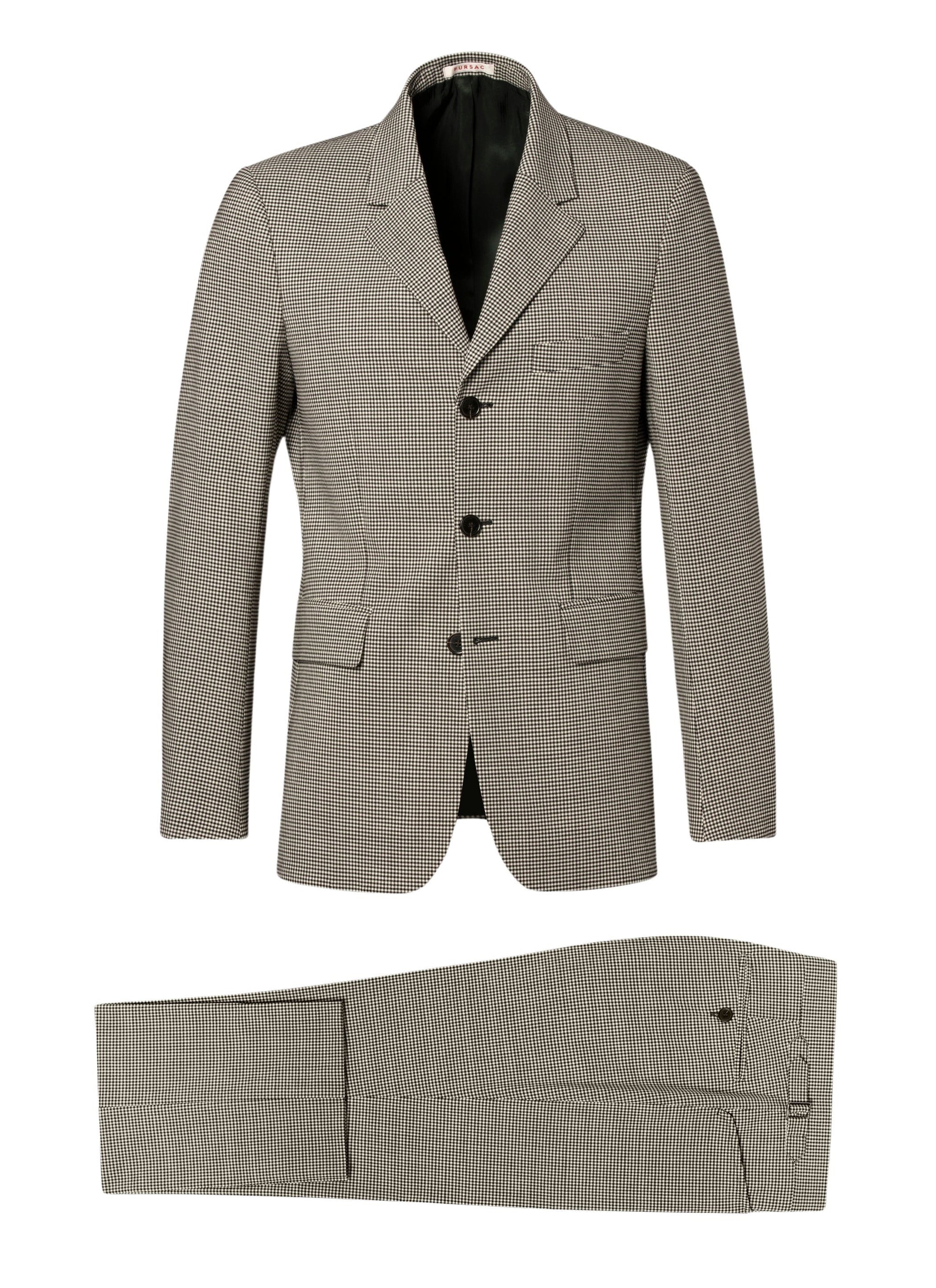 Fitted 3-button suit in wool - Grey