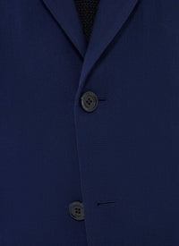 Straight-leg button-down suit in wool - Carbon
