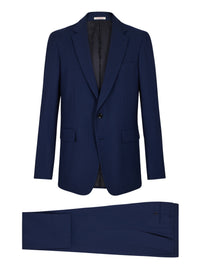 Straight-leg button-down suit in wool - Carbon