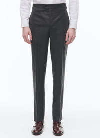 Double-breasted suit, officer collar, wool - Steel