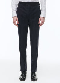 Tailored wool jacquard suit - Navy