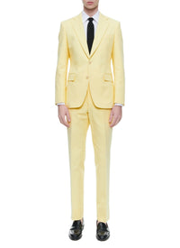 Costume ajusté à boutons - Jaune Pastel