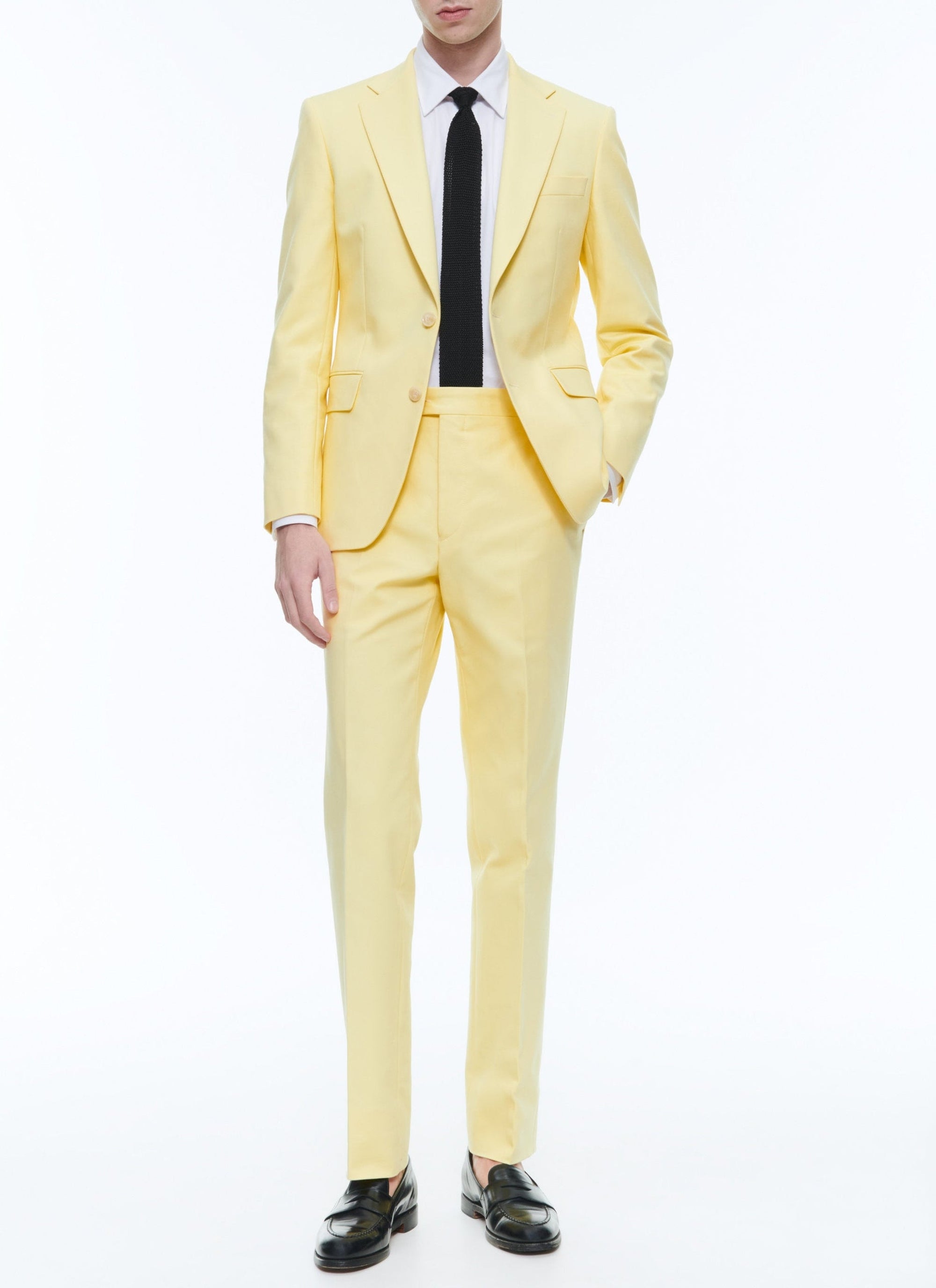 Costume ajusté à boutons - Jaune Pastel