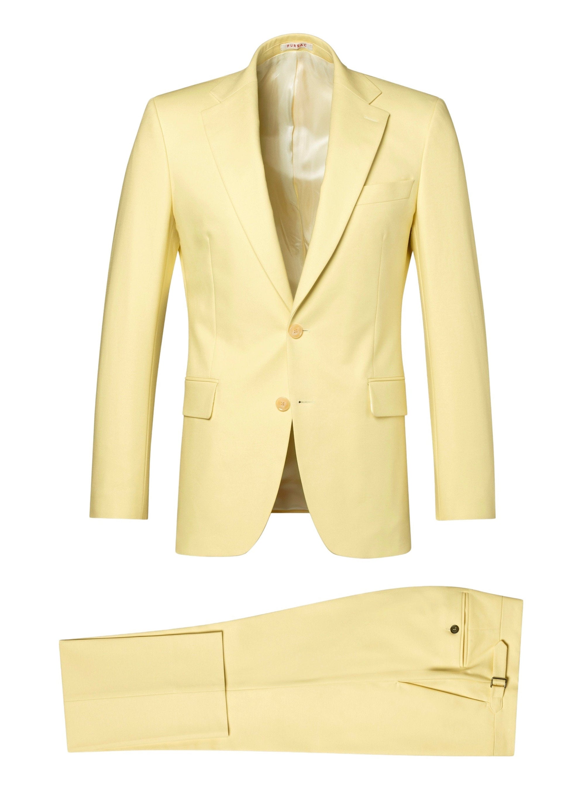 Costume ajusté à boutons - Jaune Pastel