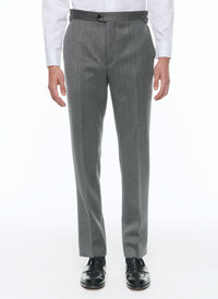 Costume croisé et ajusté en laine - Gris Chiné