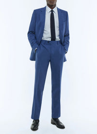 Costume ajusté en toile de laine - Bleu de Nîmes
