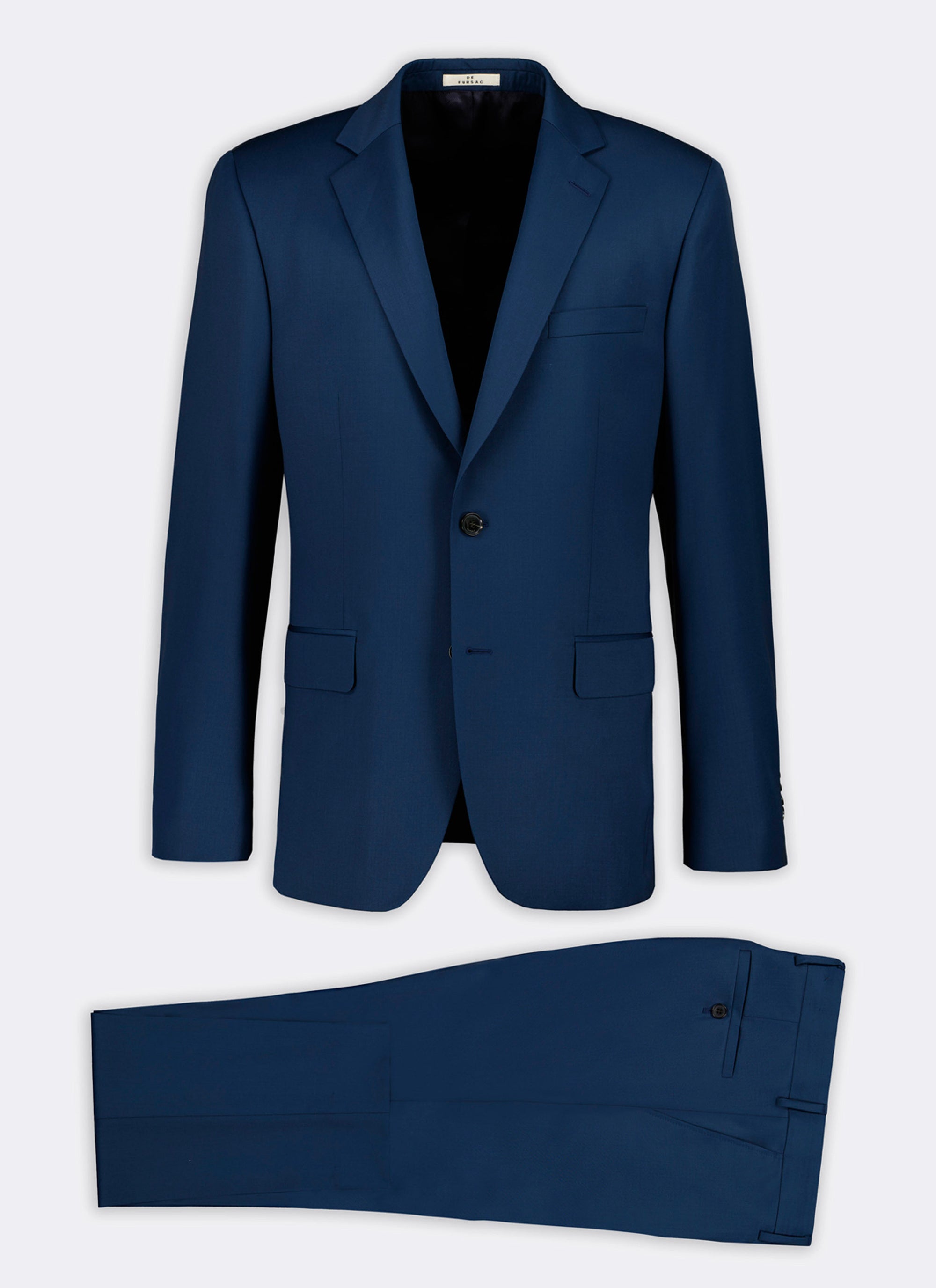 Costume ajusté et boutonné en laine - Pétrole