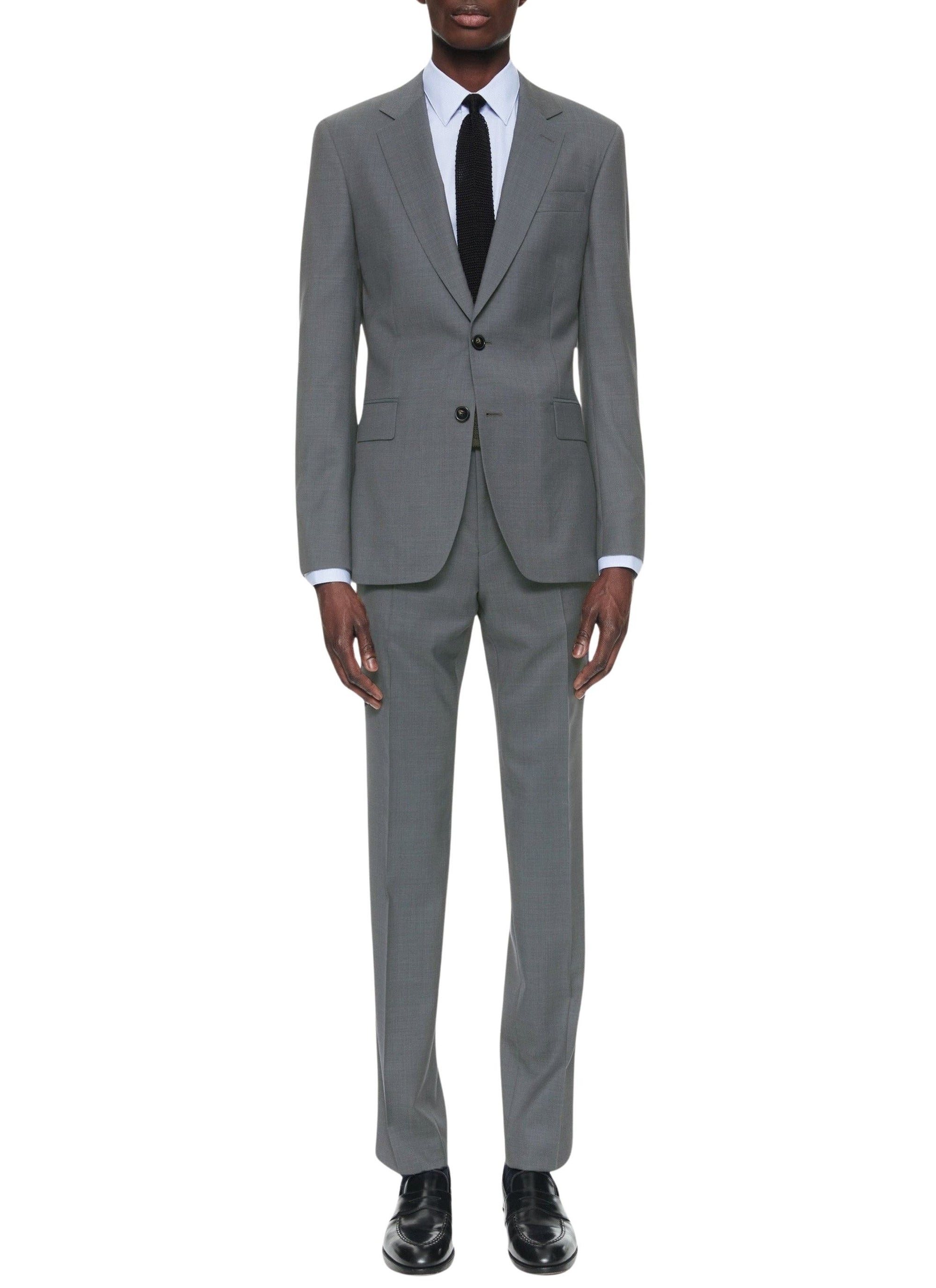 Costume en laine vierge - Cendre