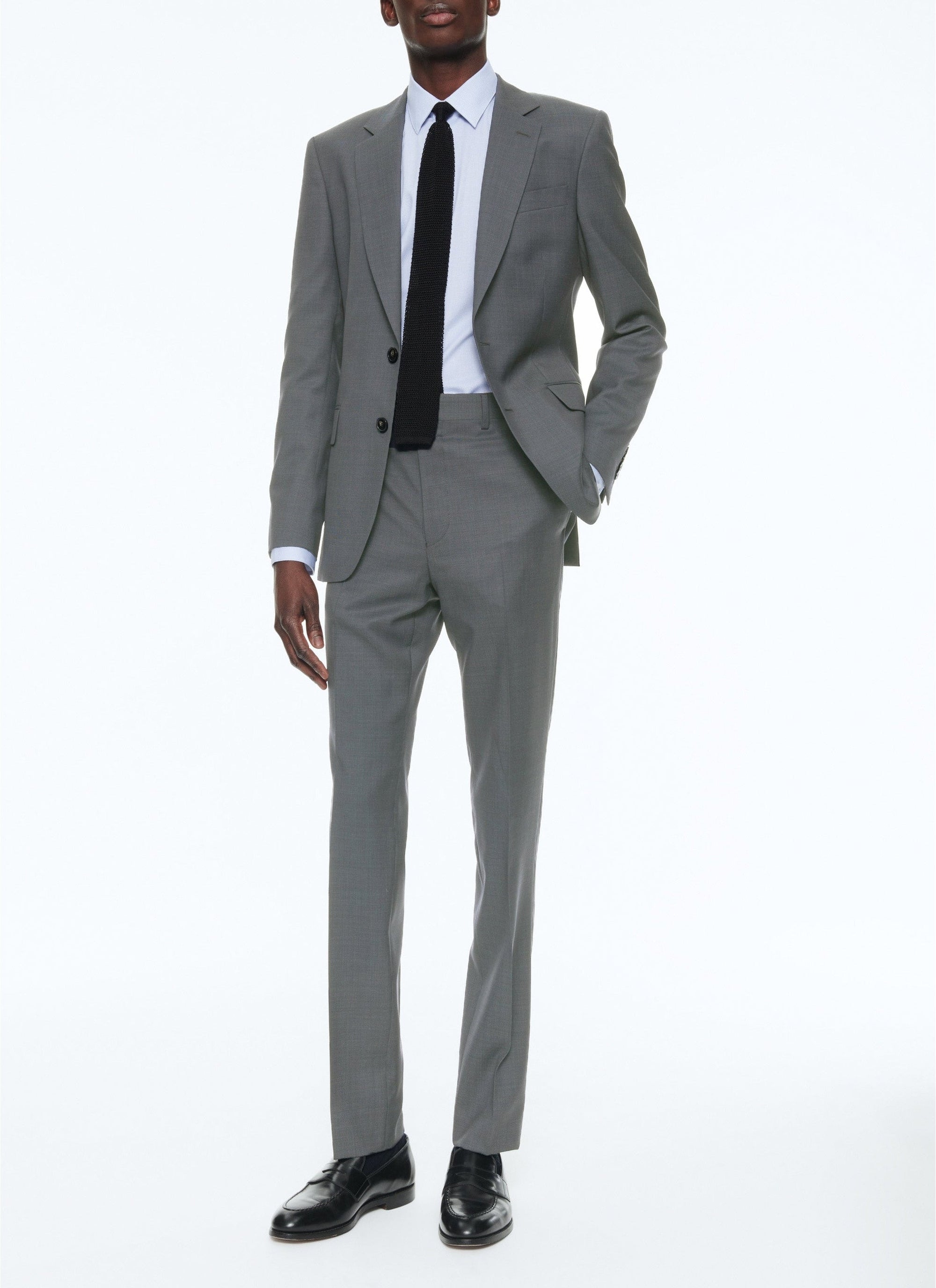 Costume en laine vierge - Cendre