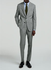 Costume ajusté et boutonné en laine - Plomb