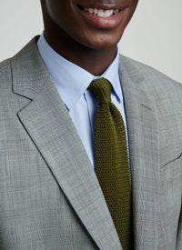 Costume ajusté et boutonné en laine - Plomb