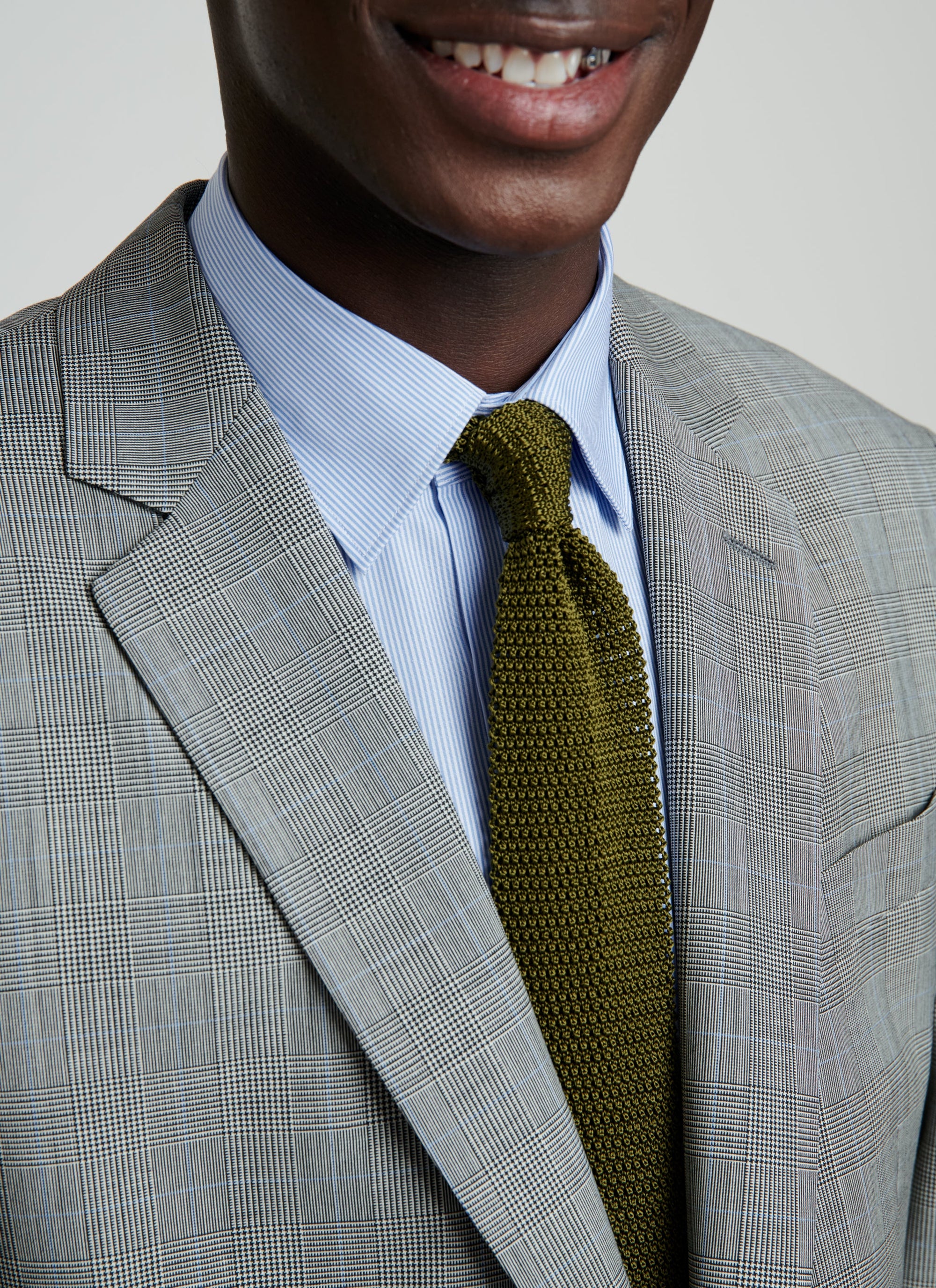 Costume ajusté et boutonné en laine - Plomb