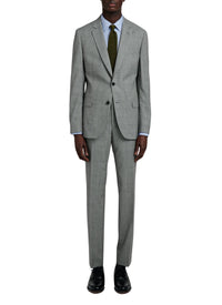 Costume ajusté et boutonné en laine - Plomb