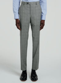 Costume ajusté et boutonné en laine - Plomb