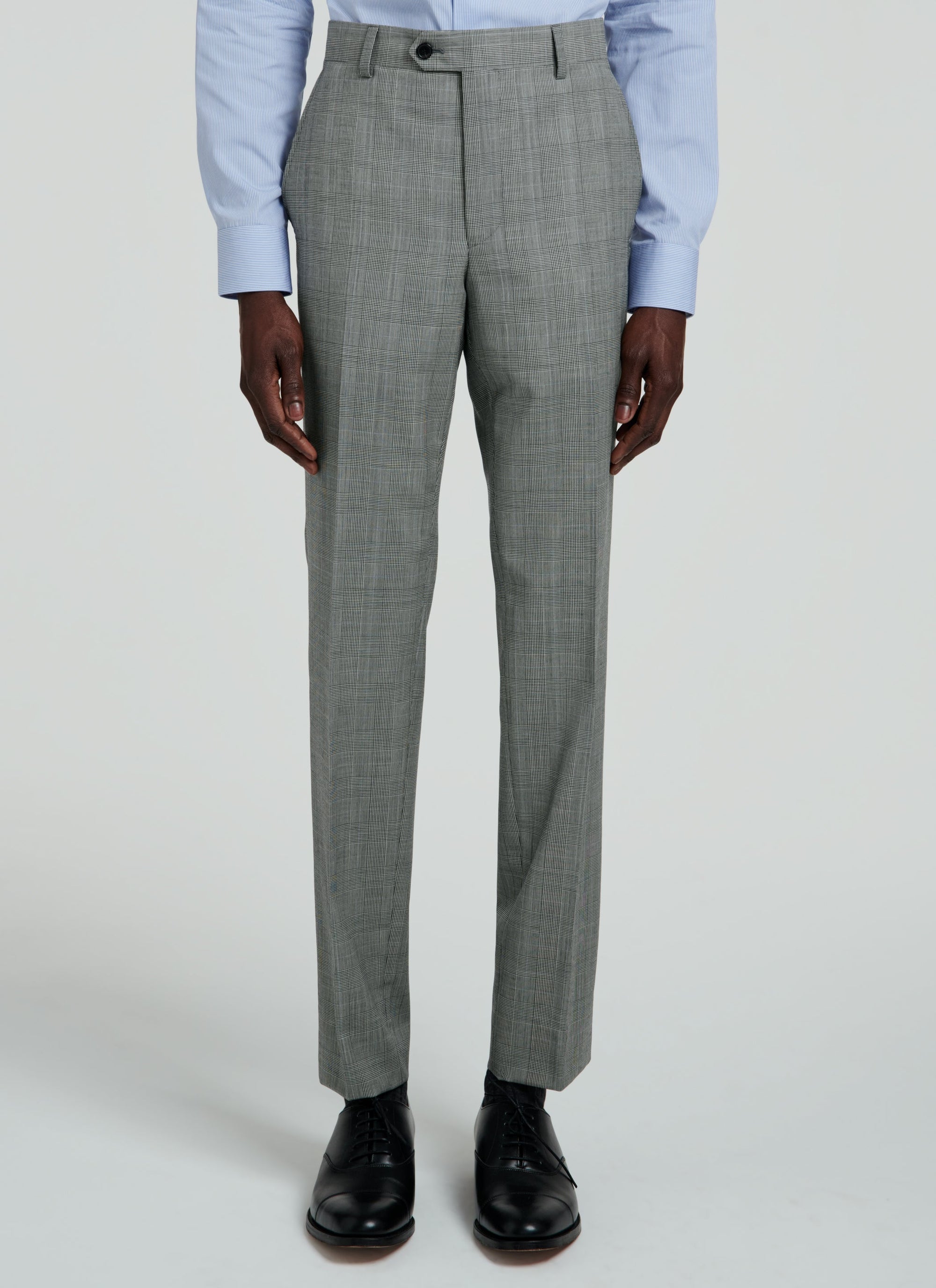 Costume ajusté et boutonné en laine - Plomb