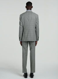 Costume ajusté et boutonné en laine - Plomb