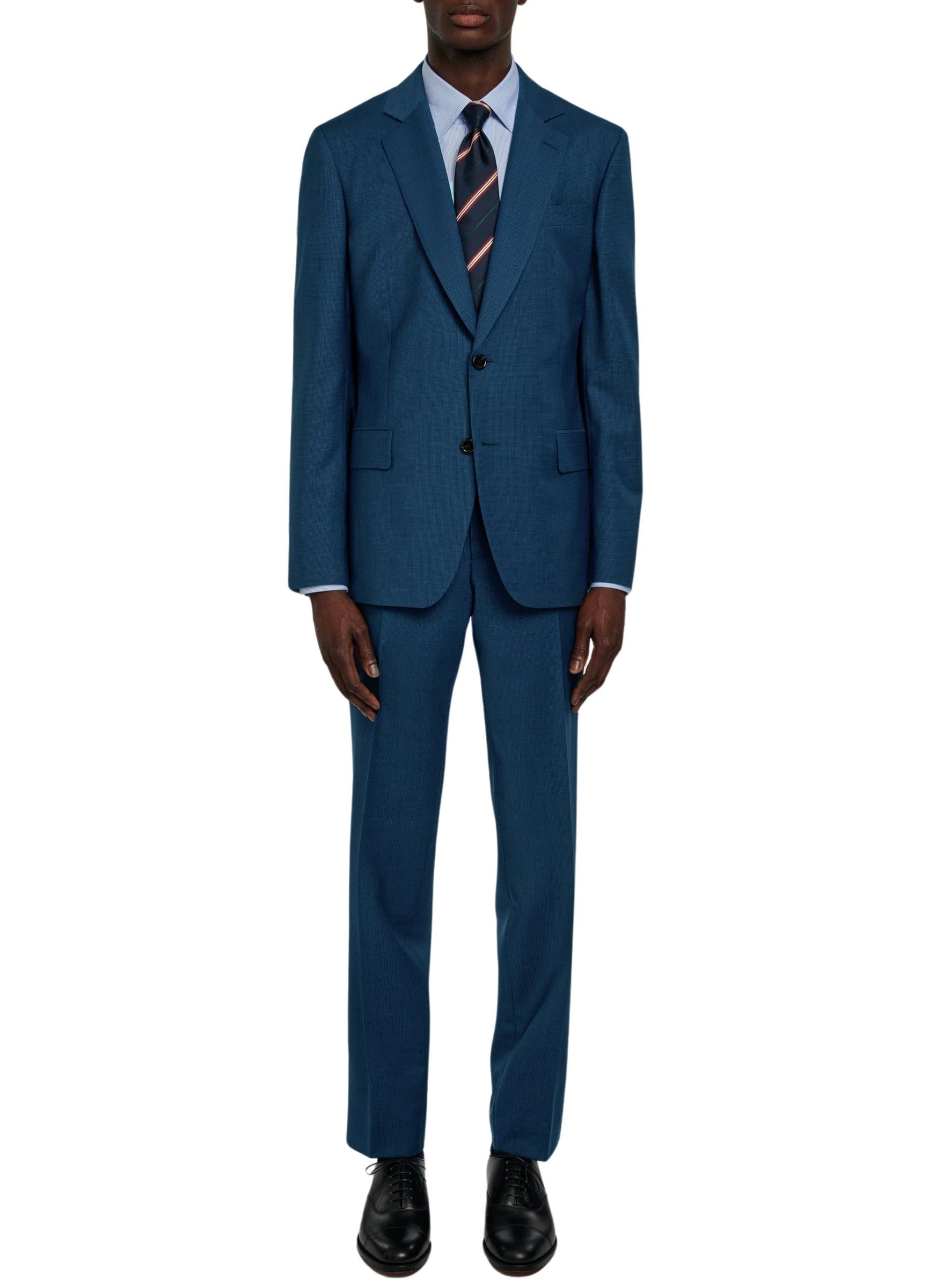 Costume ajusté et boutonné en laine - Faïence