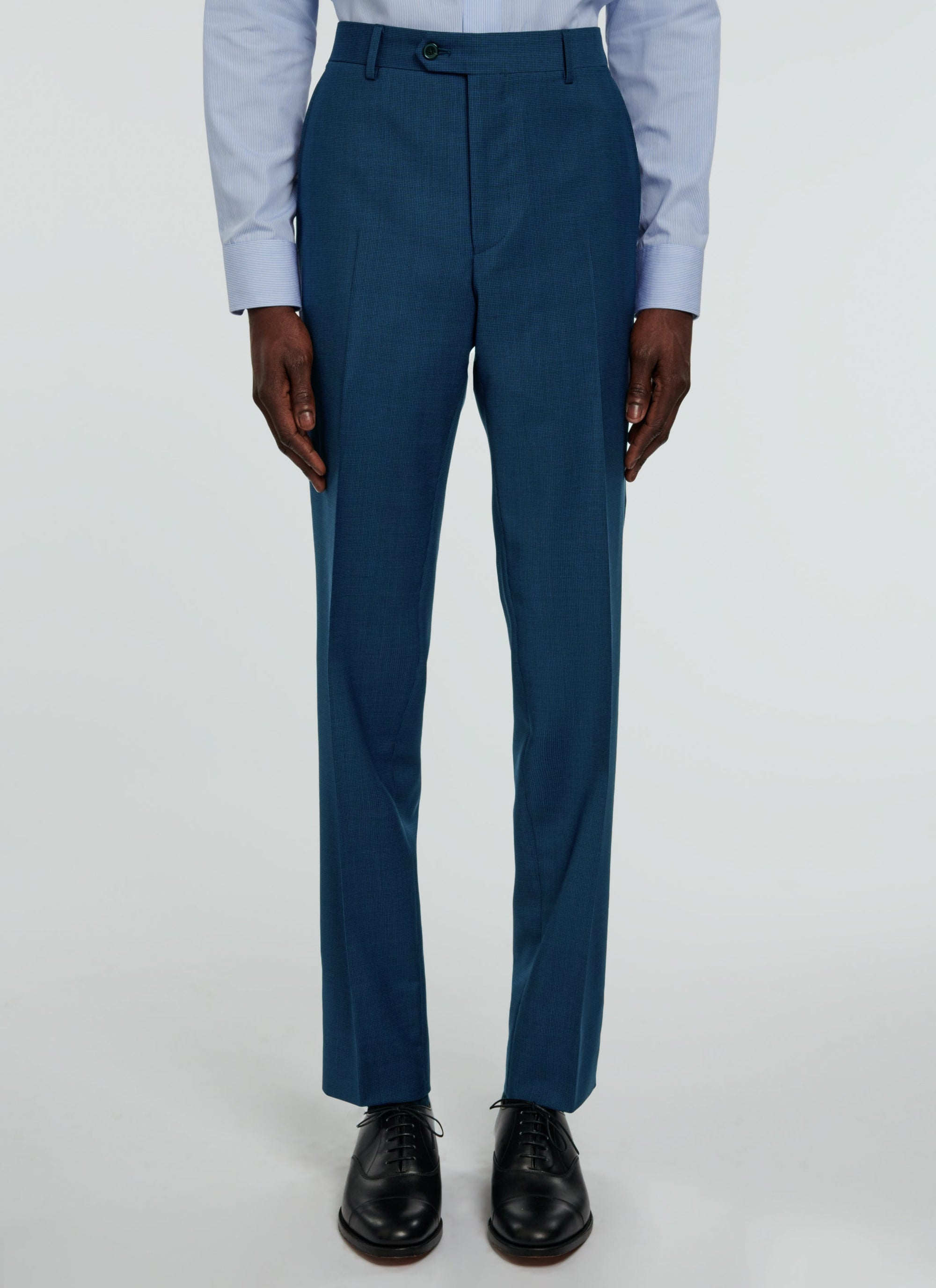 Costume ajusté et boutonné en laine - Faïence