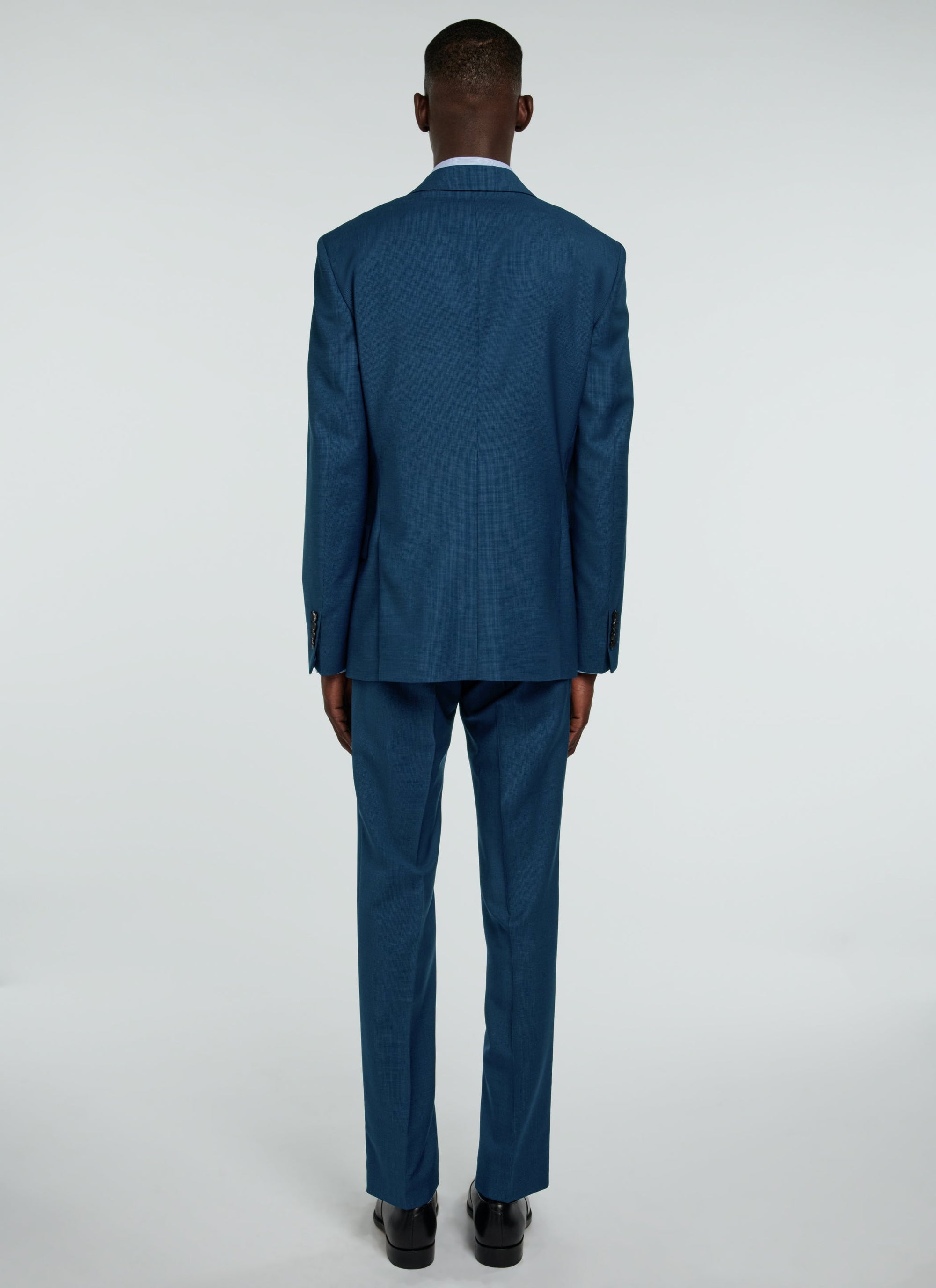 Costume ajusté et boutonné en laine - Faïence