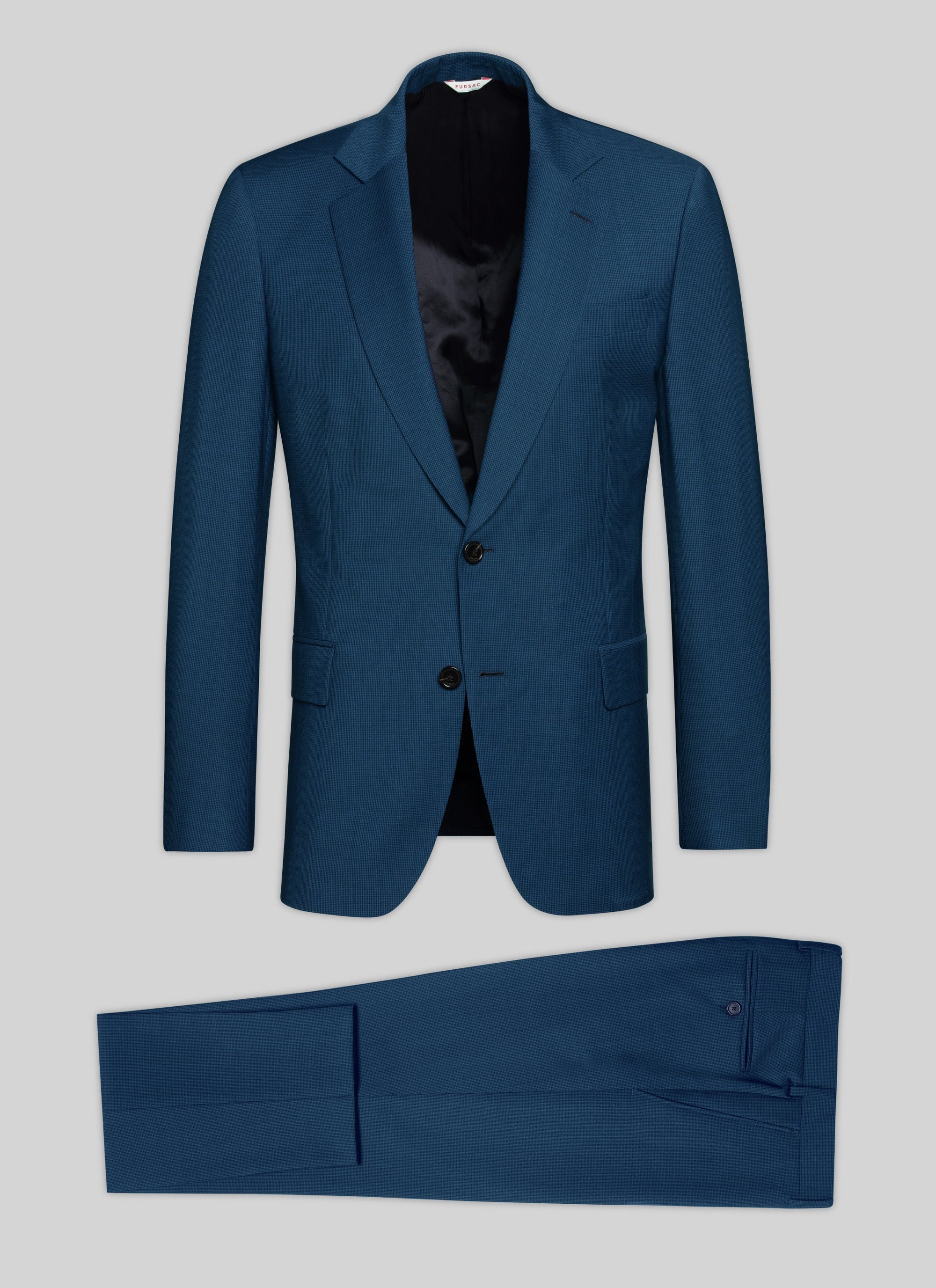 Costume ajusté et boutonné en laine - Faïence