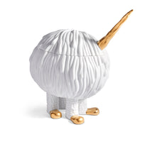 Bougie Licorne 4 mèches Mojave Haas Brothers en porcelaine - Blanc & Or