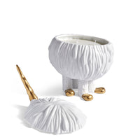 Bougie Licorne 4 mèches Mojave Haas Brothers en porcelaine - Blanc & Or