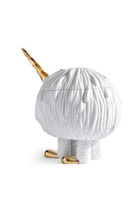 Bougie Licorne 4 mèches Haas Monster en porcelaine - Blanc & Or