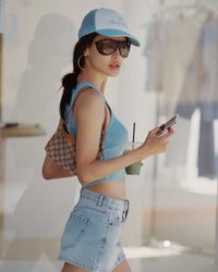 Juicy Crown Ribbed Tank - Sky Blue