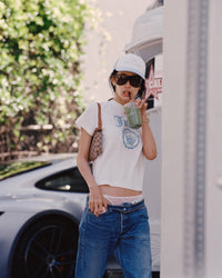 T-shirt Juicy Emblem Essentials - Blanc/Bleu ciel