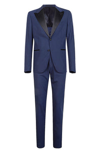 Costume à double boutonnage - Bleu