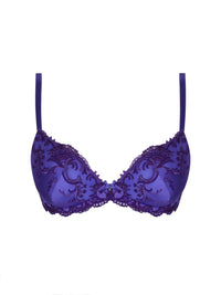 Splendeur silk triangle bra - Ocean Blue