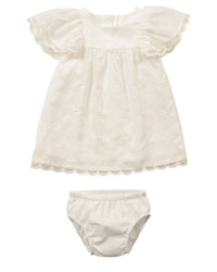 Robe de baptême en voile - Offwhite