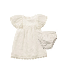 Robe de baptême en voile - Offwhite